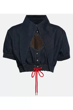 Vivienne Westwood Kobieta Jeansowe - Cropped denim cutout top