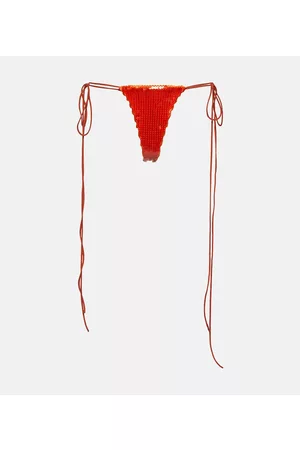 LAQUAN SMITH Kobieta Tanga i Stringi - Sequined side-tie panties