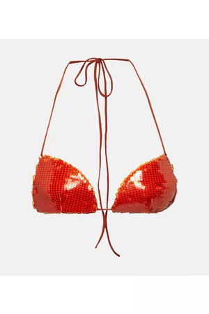 LAQUAN SMITH Kobieta Wiązane na szyi - Sequined halterneck bra top