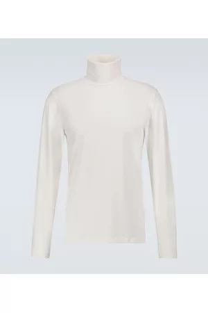 Jil Sander Bluzki - Long-sleeved cotton T-shirt