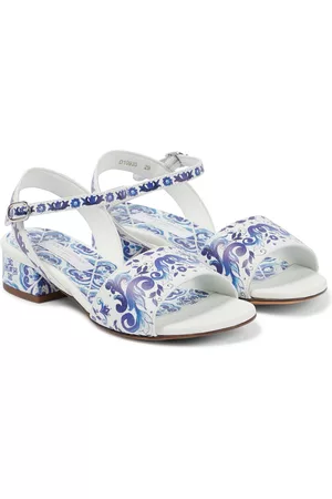 Dolce & Gabbana Dziewczynka Sandały - Printed leather sandals