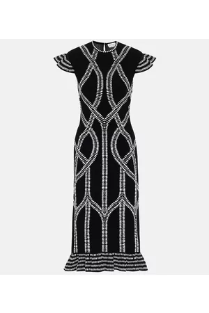 Alexander McQueen Kobieta Luksusowe - Jacquard knit midi dress