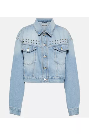 Alessandra Rich Kobieta Kurtki jeansowe - Embellished denim jacket