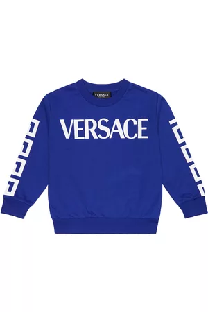 VERSACE Bluzy Bawełniane - Logo cotton sweatshirt