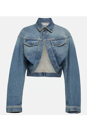 Alaïa Kobieta Kurtki jeansowe - Cropped denim jacket