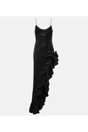 Alessandra Rich Kobieta Sukienki asymetryczne - Ruffled asymmetrical midi dress