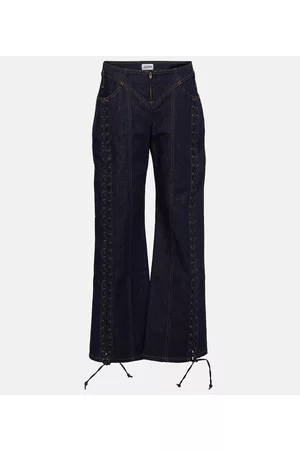 Jean Paul Gaultier Kobieta Z Niskim Stanem - Lace-up low-rise bootcut jeans