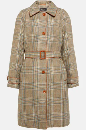 Loro Piana Checked linen and wool coat