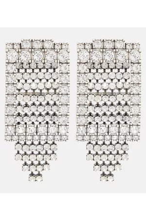 Balenciaga Kobieta Kolczyki - Crystal-embellished drop earrings