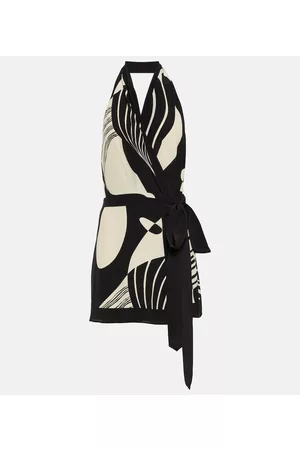 SIR Kobieta Sukienki z nadrukiem - Printed wrap silk minidess