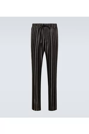 Dolce & Gabbana Spodnie - Striped silk pajama bottoms