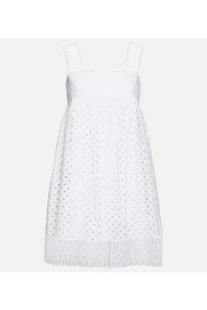 Tory Burch Kobieta Sukienki Bawełniane - Cotton broderie anglaise minidress