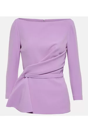 Safiyaa Kobieta Topy - Draped crÃªpe top