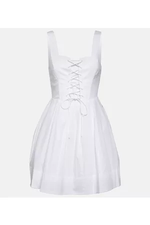 Staud Kobieta Sukienki Bawełniane - Lace-up cotton minidress