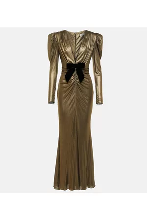 Alessandra Rich Kobieta Sukienki koktajlowe i wieczorowe - Embellished metallic gown