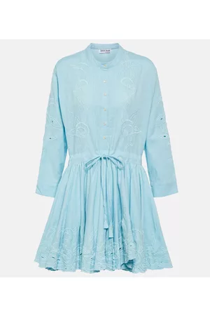 Juliet Dunn Kobieta Sukienki Bawełniane - Embroidered cotton minidress