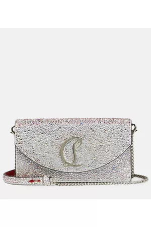 Christian Louboutin Kobieta Skórzany - Loubi54 embellished leather clutch