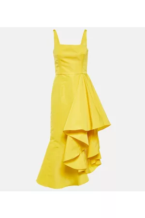 Alexander McQueen Kobieta Sukienki asymetryczne - Asymmetric polyfaille midi dress