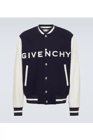 Givenchy Luksusowe - Leather and wool-blend varsity jacket