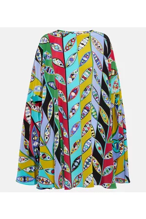 Puccini Kobieta Tuniki i Kaftany - Printed silk kaftan