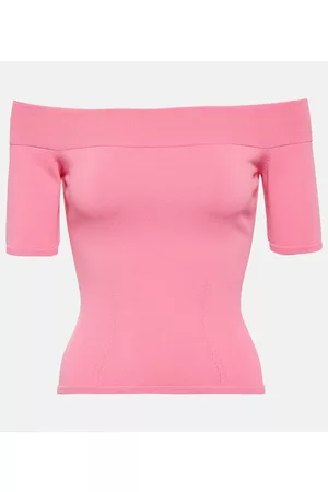 Alexander McQueen Kobieta Bez ramiączek - Off-shoulder jersey top