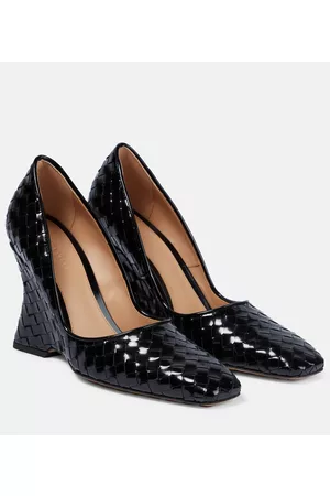 Bottega Veneta Kobieta Koturny - Comet leather wedges
