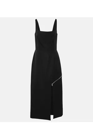 Alexander McQueen Kobieta Sukienki asymetryczne - Asymmetric wool midi dress