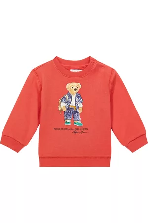 Ralph Lauren Bluzy Bawełniane - Baby Polo Bear cotton sweatshirt