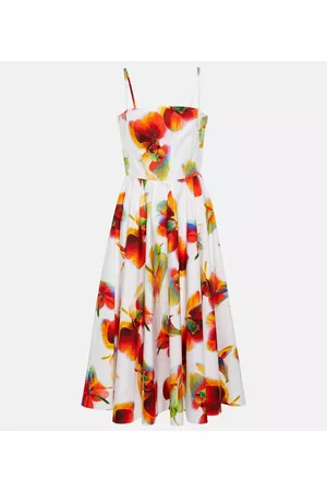 Alexander McQueen Kobieta Sukienki Midi - Floral cotton midi dress
