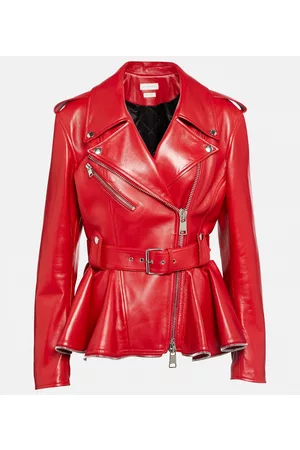 Alexander McQueen Kobieta Luksusowe - Peplum leather jacket