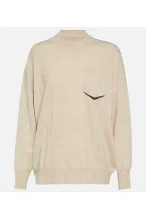 Brunello Cucinelli Kobieta Swetry i Pulowery - Embellished cashmere sweater
