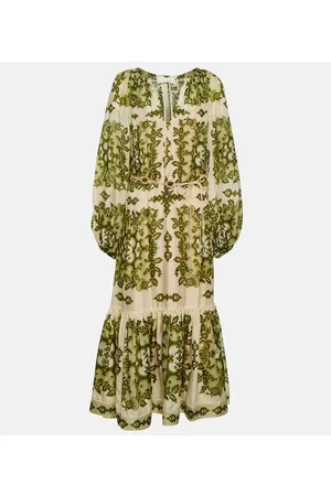 ZIMMERMANN Kobieta Sukienki z nadrukiem - Raie tiered printed silk midi dress