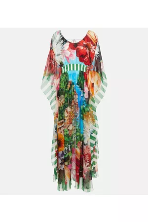 Dolce & Gabbana Kobieta Sukienki koktajlowe i wieczorowe - Portofino printed silk chiffon gown