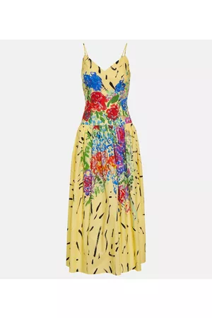 Christopher Kane Kobieta Sukienki Midi - Floral cotton midi dress