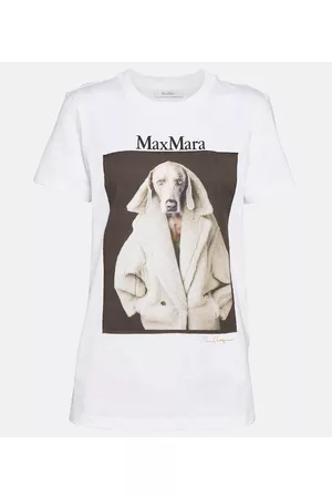 Max Mara Kobieta Koszule - Printed cotton T-shirt
