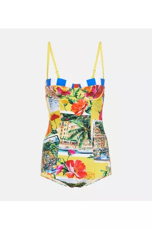 Dolce & Gabbana Kobieta Stroje kąpielowe jednoczęściowe - Portofino printed balconette swimsuit
