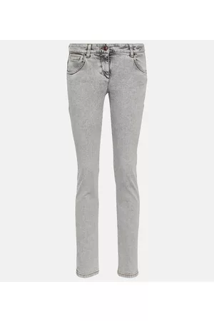 Brunello Cucinelli Kobieta Z Niskim Stanem - Low-rise skinny jeans