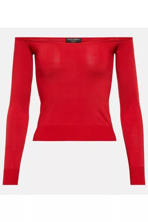 Dolce & Gabbana Kobieta Bez ramiączek - Portofino off-shoulder cropped sweater