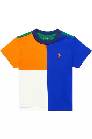 Ralph Lauren T-shirty z Krótkimi Rękawami - Baby colorblocked cotton T-shirt