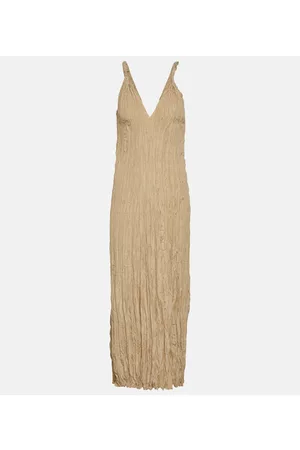 Totême Kobieta Sukienki - Crinkled silk slip dress