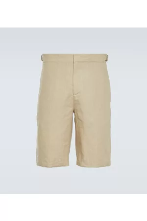 Loro Piana Bermudy - Majuro linen canvas Bermuda shorts