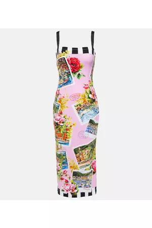 Dolce & Gabbana Kobieta Sukienki z nadrukiem - Portofino printed midi dress