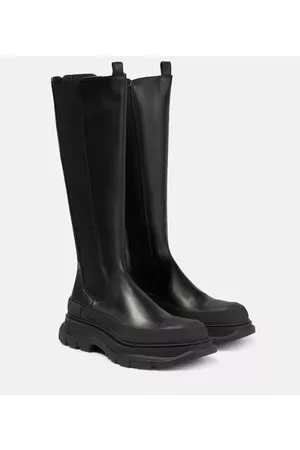 Alexander McQueen Kobieta Botki - Knee-high leather boots