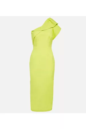 Roland Mouret Kobieta Sukienki Midi - One-shoulder wool-blend midi dress