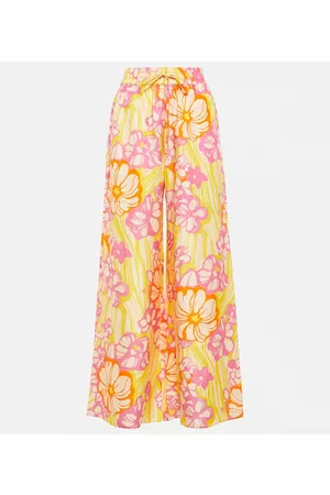 AlÃ©mais Kobieta Jedwabiu - Fenella floral high-rise silk pants
