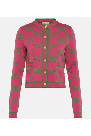 Gucci Kobieta Kardigany - GG jacquard cotton-blend cardigan