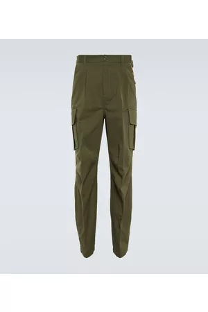 Gucci Bojówki - GG canvas-trimmed cotton cargo pants