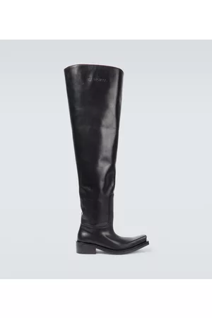 Balenciaga Botki - Santiago over-the-knee leather boots