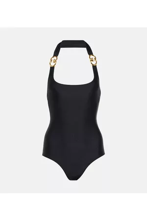 Gucci Kobieta Stroje kąpielowe jednoczęściowe - Embellished halterneck swimsuit