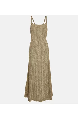 Ganni Kobieta Sukienki Dzianinowe - Ribbed-knit midi dress